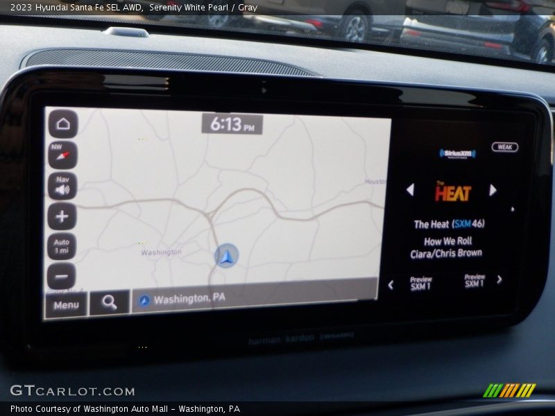 Serenity White Pearl / Gray 2023 Hyundai Santa Fe SEL AWD