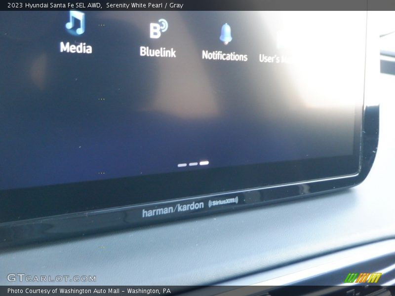 Serenity White Pearl / Gray 2023 Hyundai Santa Fe SEL AWD