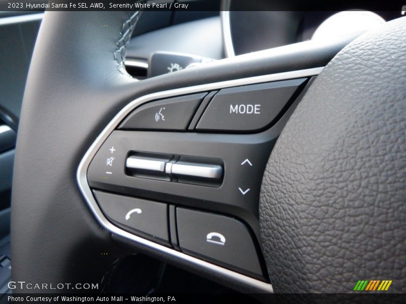 Serenity White Pearl / Gray 2023 Hyundai Santa Fe SEL AWD