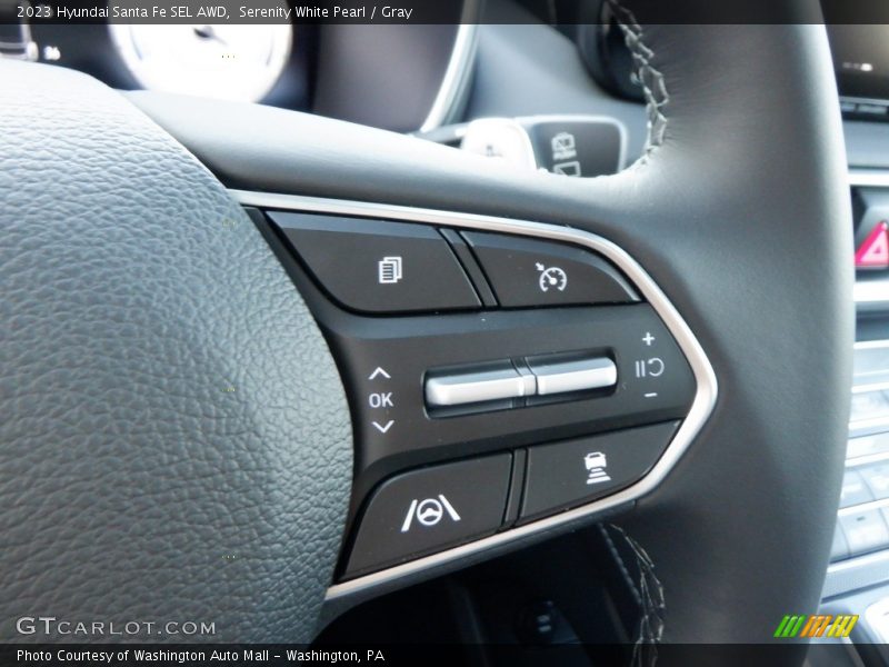 Serenity White Pearl / Gray 2023 Hyundai Santa Fe SEL AWD