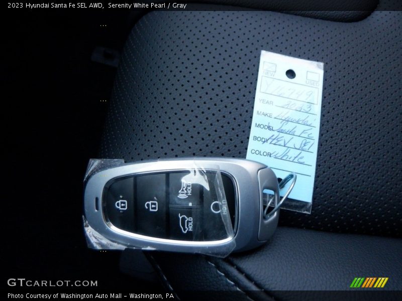 Serenity White Pearl / Gray 2023 Hyundai Santa Fe SEL AWD
