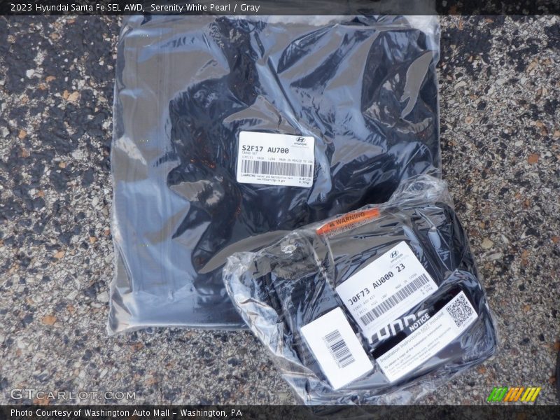 Serenity White Pearl / Gray 2023 Hyundai Santa Fe SEL AWD