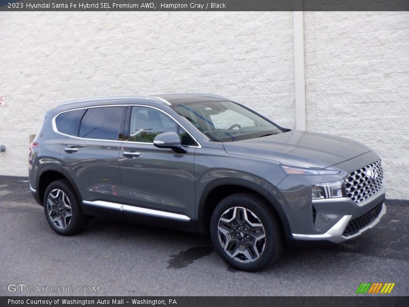 Hampton Gray / Black 2023 Hyundai Santa Fe Hybrid SEL Premium AWD