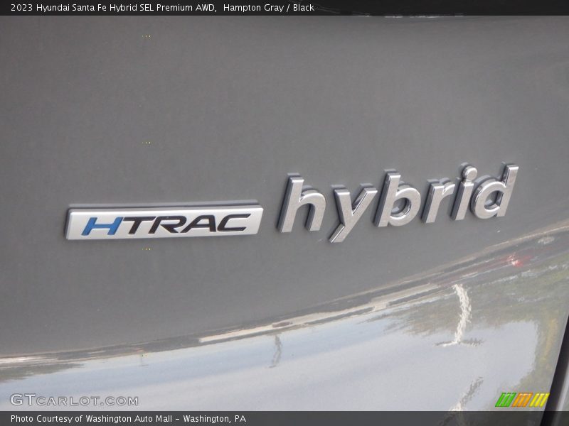 Hampton Gray / Black 2023 Hyundai Santa Fe Hybrid SEL Premium AWD