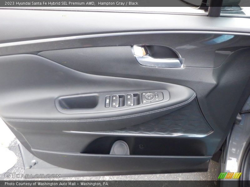 Hampton Gray / Black 2023 Hyundai Santa Fe Hybrid SEL Premium AWD