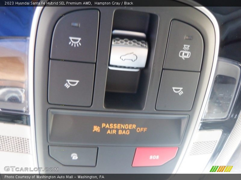 Hampton Gray / Black 2023 Hyundai Santa Fe Hybrid SEL Premium AWD
