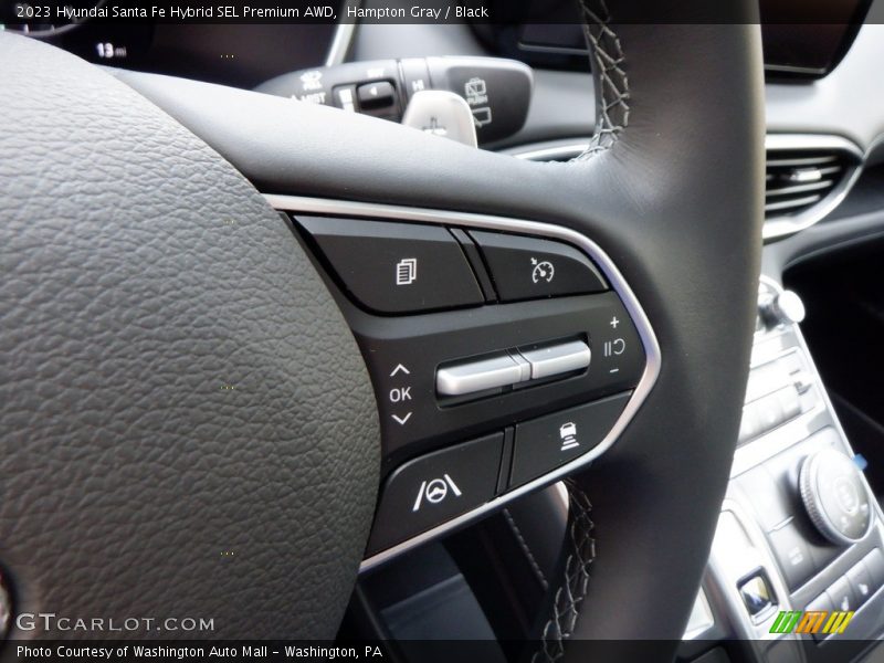 Hampton Gray / Black 2023 Hyundai Santa Fe Hybrid SEL Premium AWD