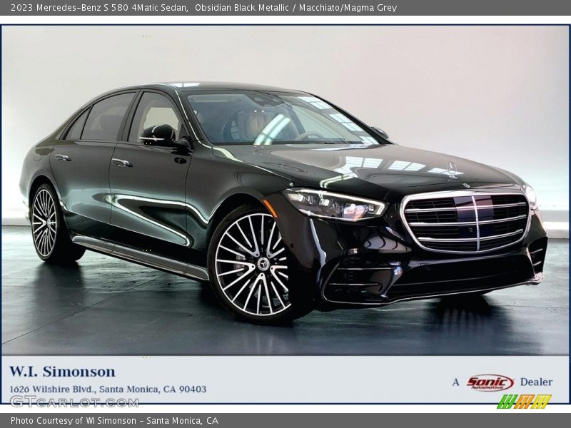 Obsidian Black Metallic / Macchiato/Magma Grey 2023 Mercedes-Benz S 580 4Matic Sedan