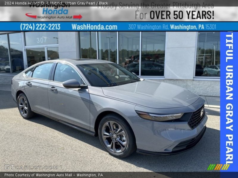 Urban Gray Pearl / Black 2024 Honda Accord EX-L Hybrid