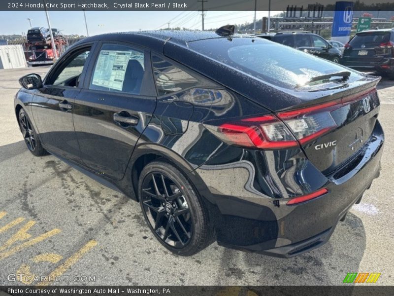 Crystal Black Pearl / Black 2024 Honda Civic Sport Hatchback