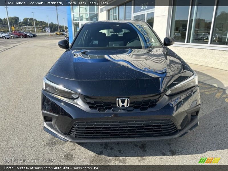 Crystal Black Pearl / Black 2024 Honda Civic Sport Hatchback