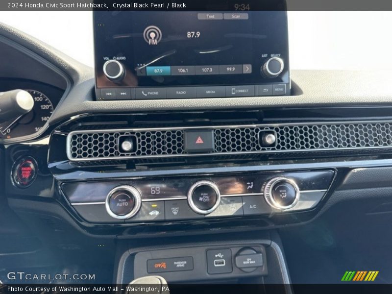 Controls of 2024 Civic Sport Hatchback