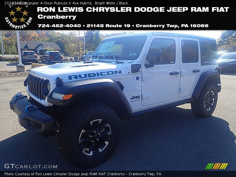 Bright White / Black 2024 Jeep Wrangler 4-Door Rubicon X 4xe Hybrid