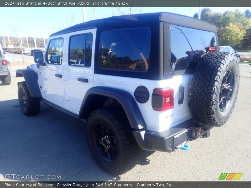 Bright White / Black 2024 Jeep Wrangler 4-Door Willys 4xe Hybrid