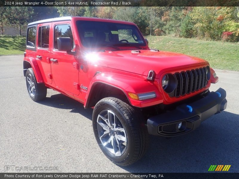 Firecracker Red / Black 2024 Jeep Wrangler 4-Door Sport S 4xe Hybrid