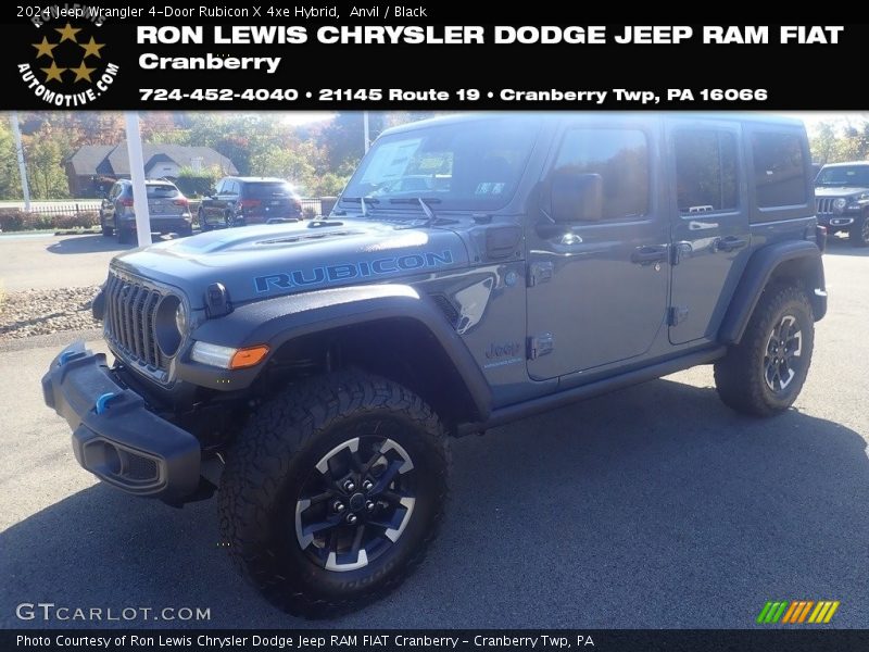Anvil / Black 2024 Jeep Wrangler 4-Door Rubicon X 4xe Hybrid