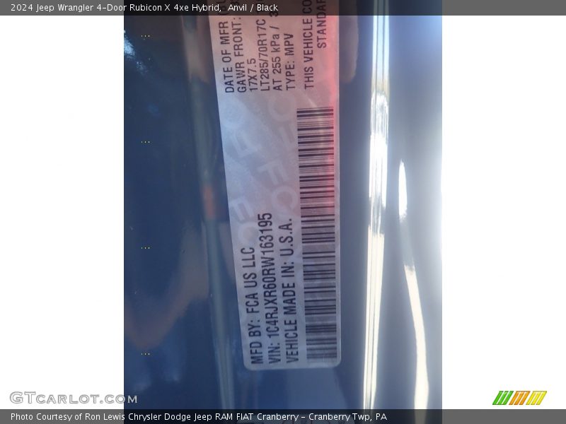 Anvil / Black 2024 Jeep Wrangler 4-Door Rubicon X 4xe Hybrid