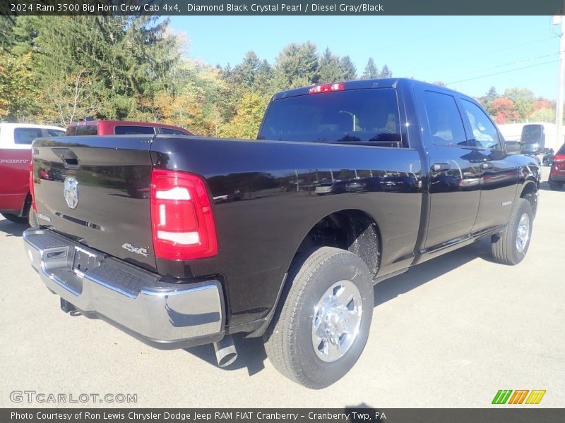Diamond Black Crystal Pearl / Diesel Gray/Black 2024 Ram 3500 Big Horn Crew Cab 4x4