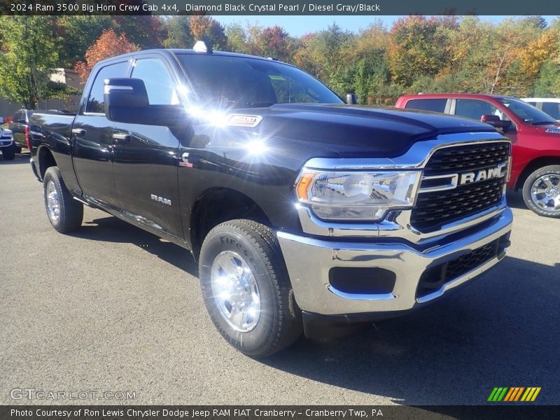 Diamond Black Crystal Pearl / Diesel Gray/Black 2024 Ram 3500 Big Horn Crew Cab 4x4