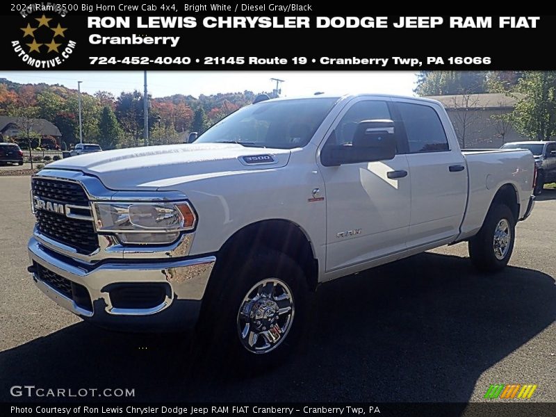 Bright White / Diesel Gray/Black 2024 Ram 3500 Big Horn Crew Cab 4x4
