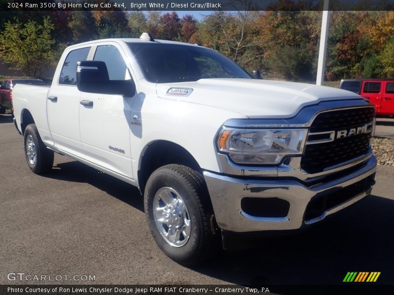 Bright White / Diesel Gray/Black 2024 Ram 3500 Big Horn Crew Cab 4x4