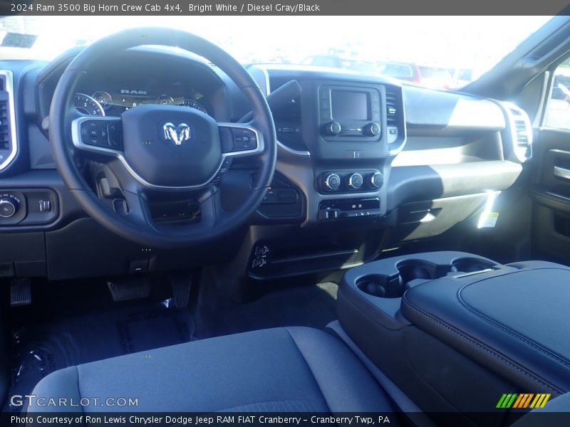 Bright White / Diesel Gray/Black 2024 Ram 3500 Big Horn Crew Cab 4x4