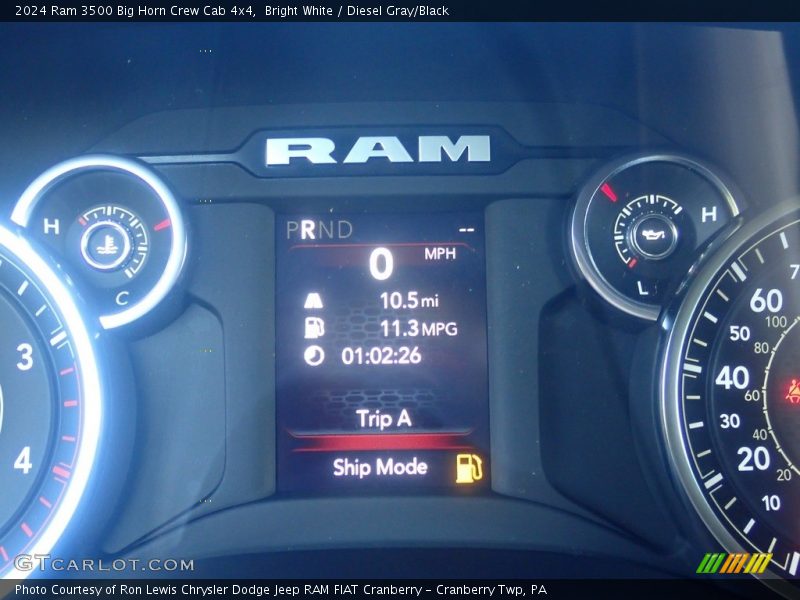 Bright White / Diesel Gray/Black 2024 Ram 3500 Big Horn Crew Cab 4x4