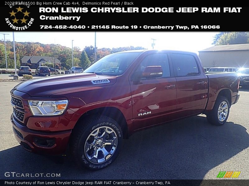 Delmonico Red Pearl / Black 2023 Ram 1500 Big Horn Crew Cab 4x4