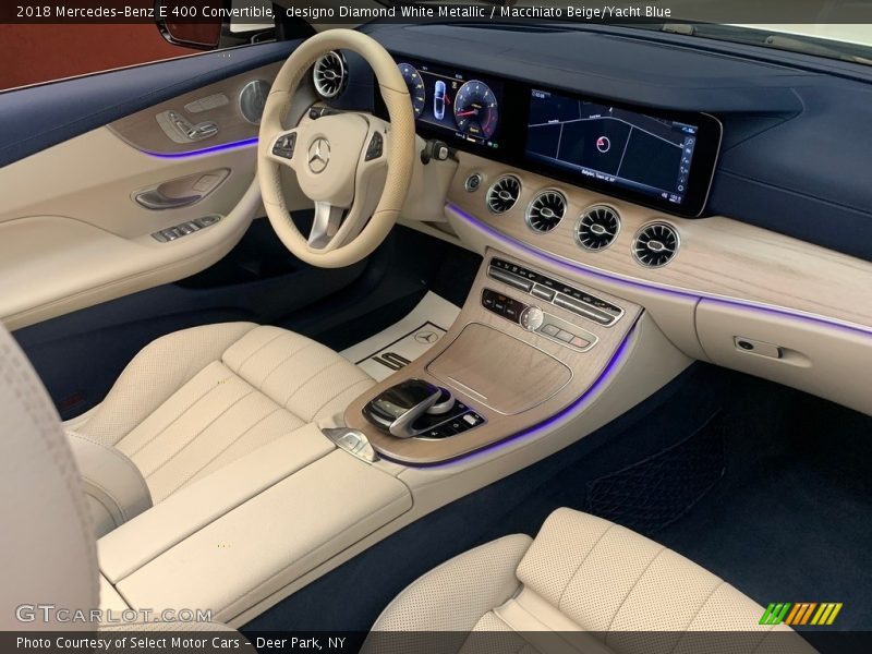  2018 E 400 Convertible Macchiato Beige/Yacht Blue Interior