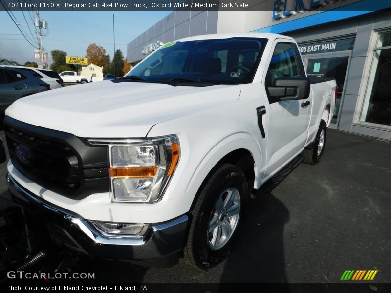 Oxford White / Medium Dark Slate 2021 Ford F150 XL Regular Cab 4x4 Plow Truck