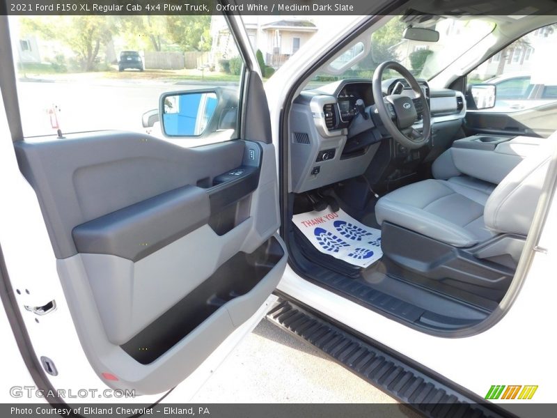 Oxford White / Medium Dark Slate 2021 Ford F150 XL Regular Cab 4x4 Plow Truck