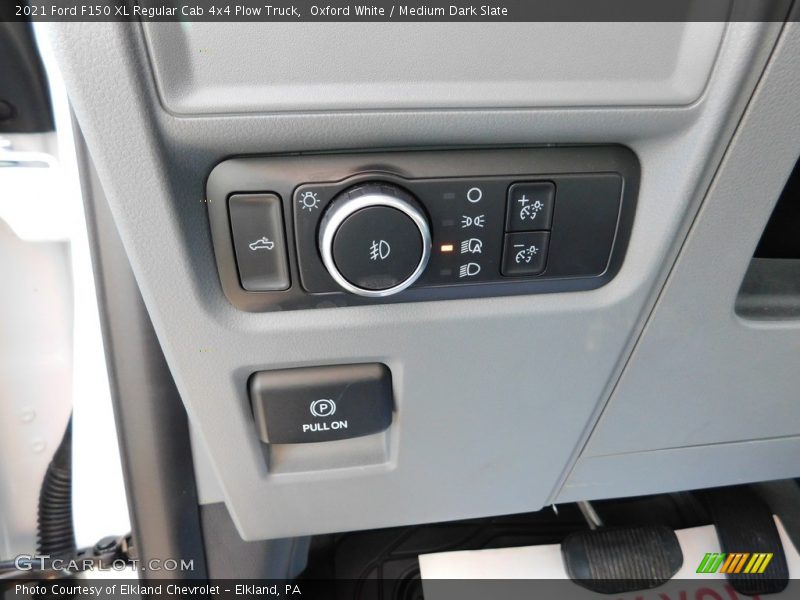 Oxford White / Medium Dark Slate 2021 Ford F150 XL Regular Cab 4x4 Plow Truck