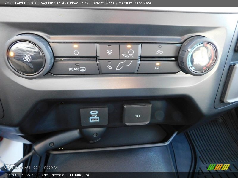 Oxford White / Medium Dark Slate 2021 Ford F150 XL Regular Cab 4x4 Plow Truck