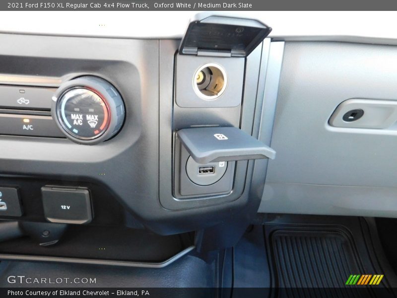 Oxford White / Medium Dark Slate 2021 Ford F150 XL Regular Cab 4x4 Plow Truck