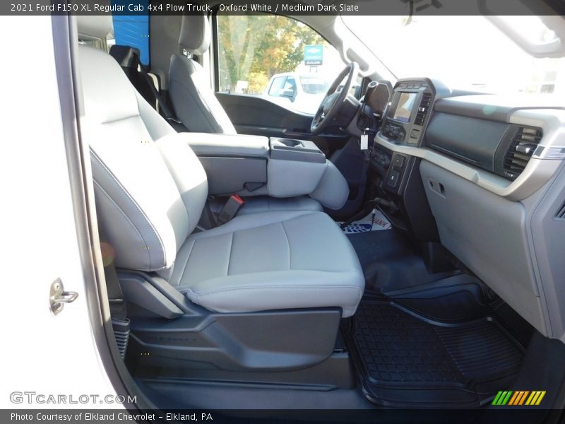 Oxford White / Medium Dark Slate 2021 Ford F150 XL Regular Cab 4x4 Plow Truck