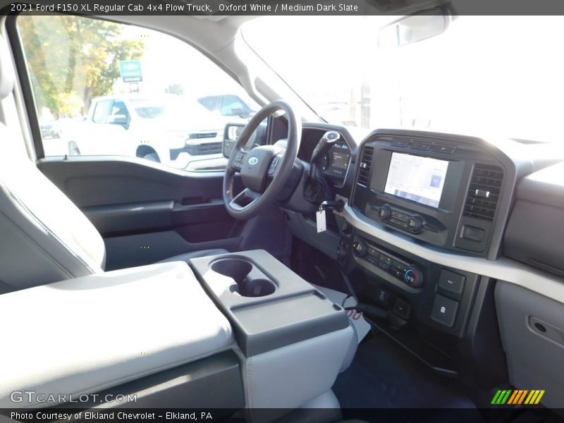 Oxford White / Medium Dark Slate 2021 Ford F150 XL Regular Cab 4x4 Plow Truck