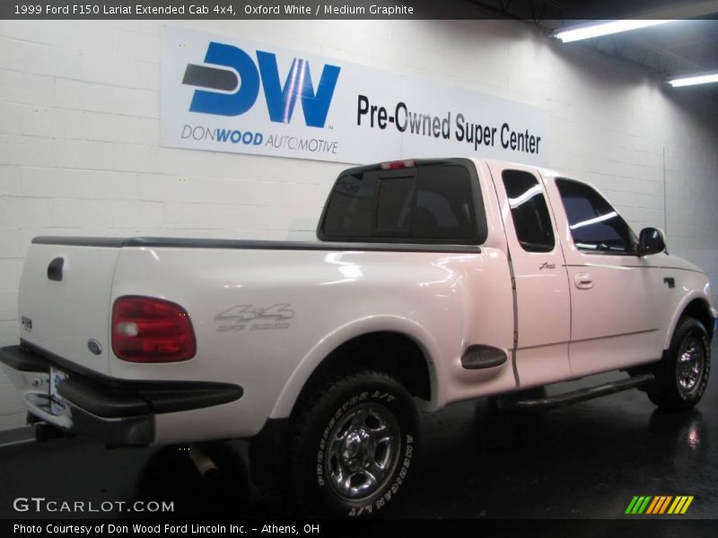 Oxford White / Medium Graphite 1999 Ford F150 Lariat Extended Cab 4x4