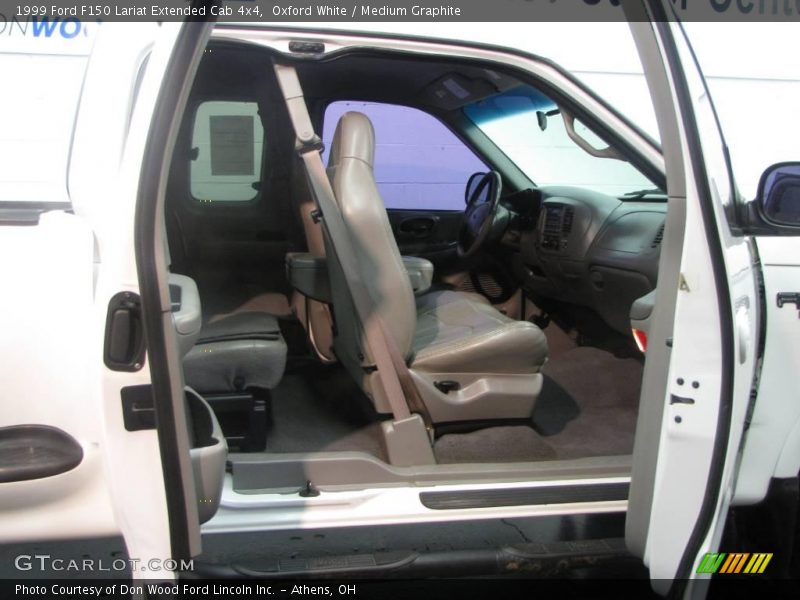 Oxford White / Medium Graphite 1999 Ford F150 Lariat Extended Cab 4x4