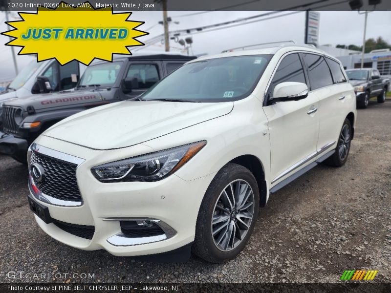 Majestic White / Java 2020 Infiniti QX60 Luxe AWD