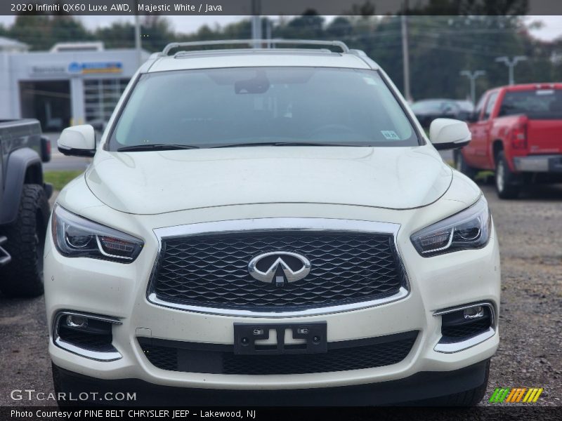 Majestic White / Java 2020 Infiniti QX60 Luxe AWD