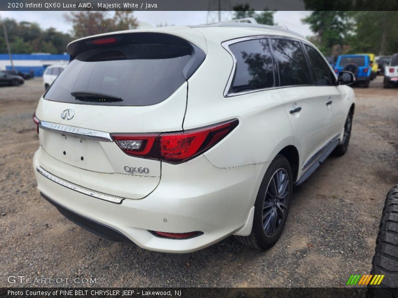 Majestic White / Java 2020 Infiniti QX60 Luxe AWD