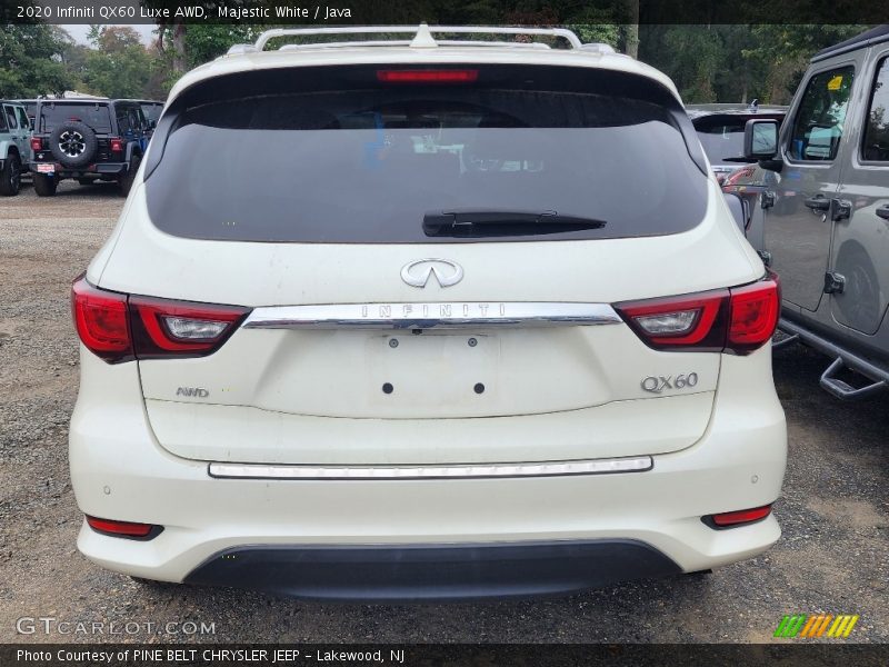 Majestic White / Java 2020 Infiniti QX60 Luxe AWD