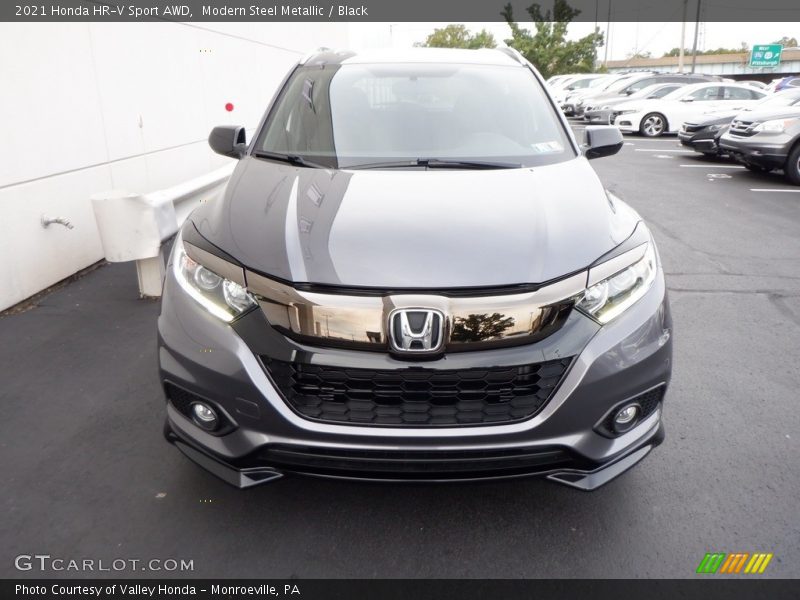 Modern Steel Metallic / Black 2021 Honda HR-V Sport AWD