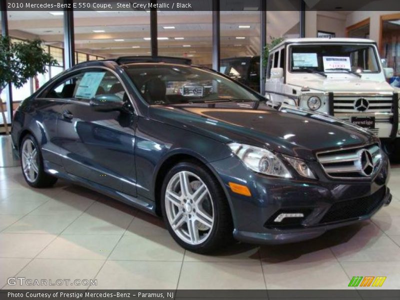 Steel Grey Metallic / Black 2010 Mercedes-Benz E 550 Coupe