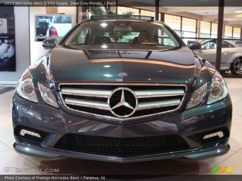 Steel Grey Metallic / Black 2010 Mercedes-Benz E 550 Coupe