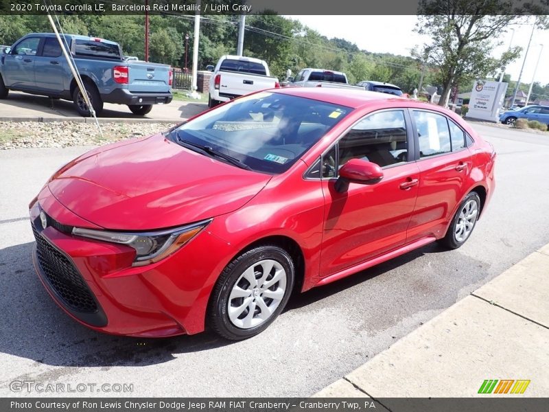 Barcelona Red Metallic / Light Gray 2020 Toyota Corolla LE