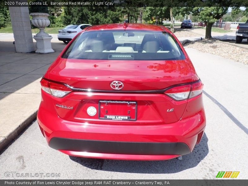 Barcelona Red Metallic / Light Gray 2020 Toyota Corolla LE