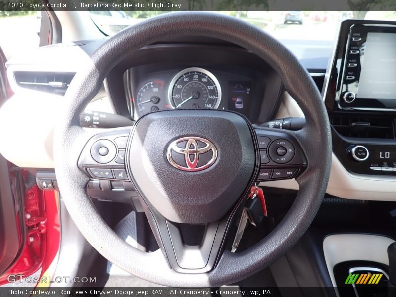 Barcelona Red Metallic / Light Gray 2020 Toyota Corolla LE