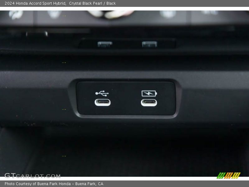 Crystal Black Pearl / Black 2024 Honda Accord Sport Hybrid