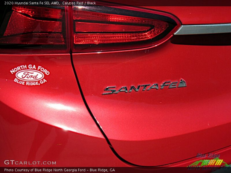 Calypso Red / Black 2020 Hyundai Santa Fe SEL AWD